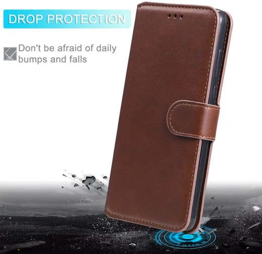 Oppo A54 5G Hoesje Portemonnee Book Case Kunstleer Bruin afbeelding 7
