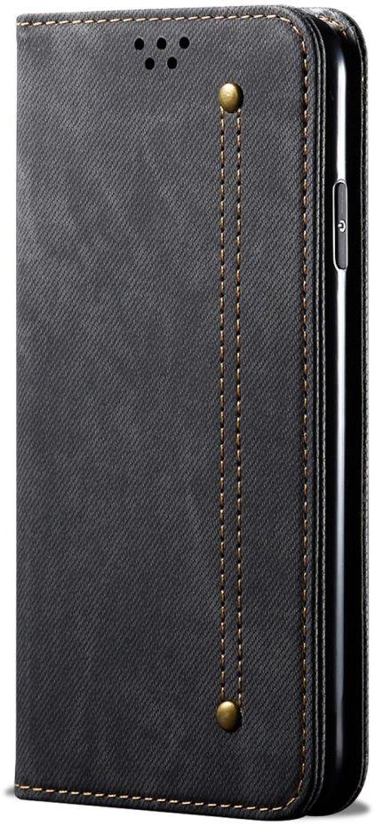 Oppo A54 5G Hoesje Vintage Book Case Wallet Zwart afbeelding 2