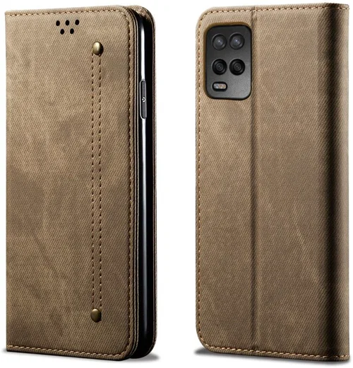 Oppo A54 5G Hoesje Vintage Book Case Wallet Groen afbeelding 6