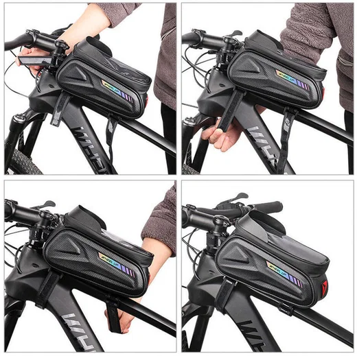 Waterdichte Fietstas Stuur Racefiets/Mountainbike met Smartphonehouder afbeelding 13