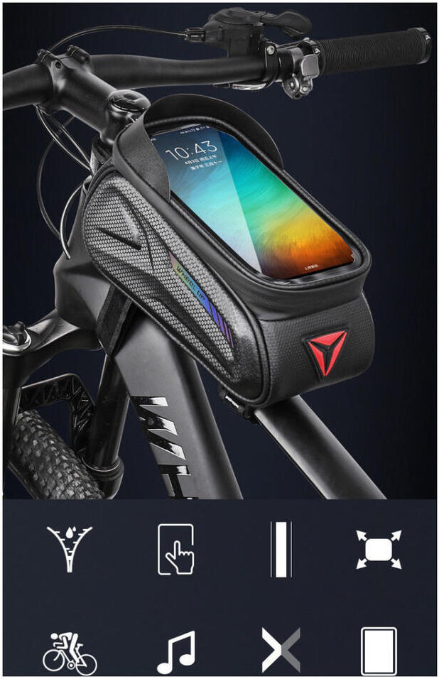 Waterdichte Fietstas Stuur Racefiets/Mountainbike met Smartphonehouder afbeelding 10