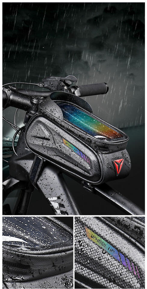 Waterdichte Fietstas Stuur Racefiets/Mountainbike met Smartphonehouder afbeelding 15