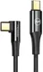Fast Charge 100W USB-C Snellaad Kabel 1.2 Meter met Haakse Hoek Zwart afbeelding 1