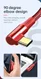 Fast Charge 100W USB-C Snellaad Kabel 1.2 Meter met Haakse Hoek Zwart afbeelding 7