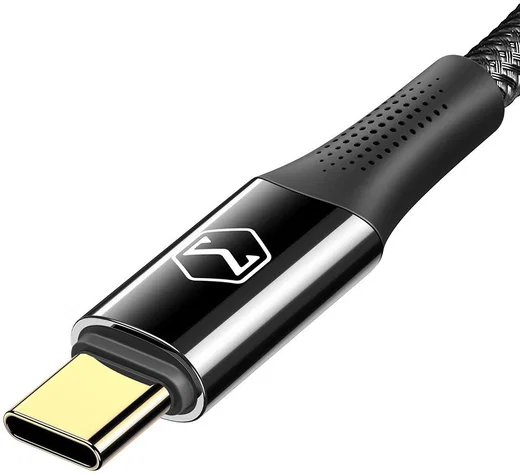 Fast Charge 100W USB-C Snellaad Kabel 1.2 Meter met Haakse Hoek Zwart afbeelding 15