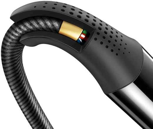 Fast Charge 100W USB-C Snellaad Kabel 1.2 Meter met Haakse Hoek Zwart afbeelding 14