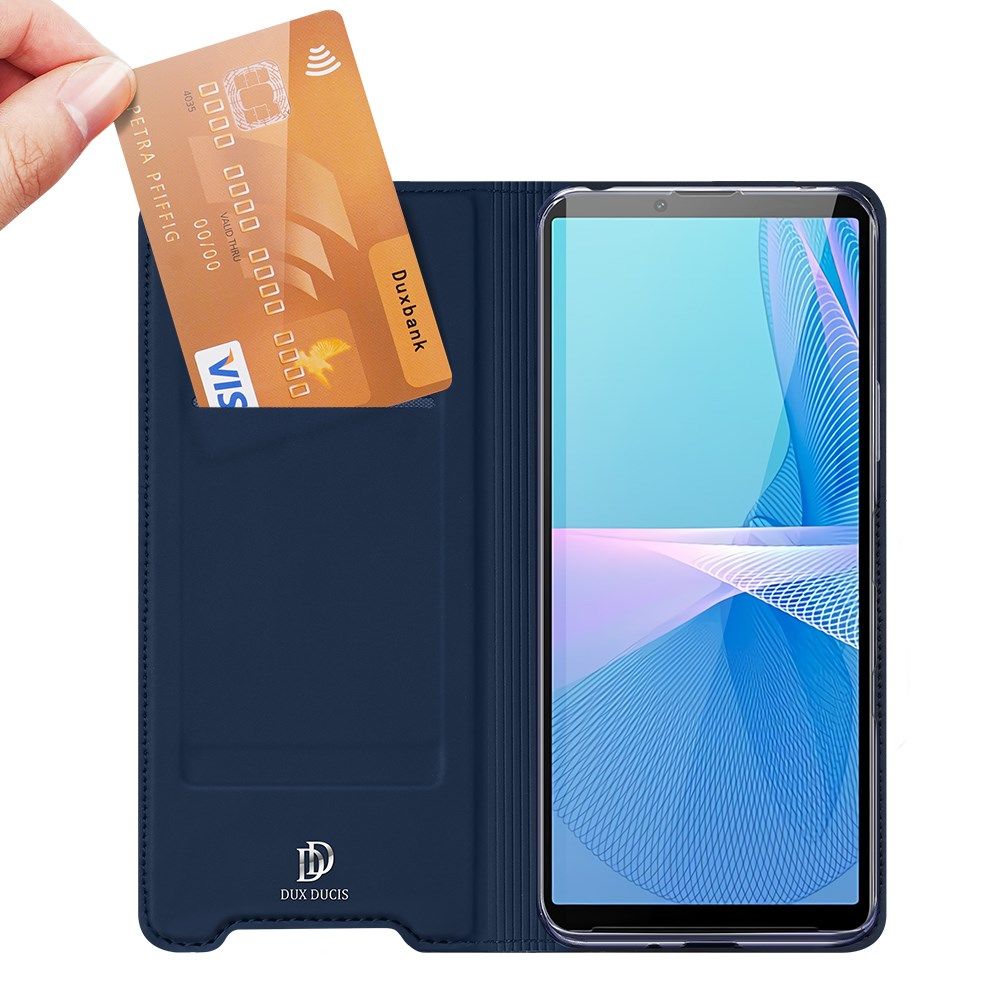 Dux Ducis Skin Pro Series Sony Xperia 10 III Hoesje Wallet Case Blauw afbeelding 2