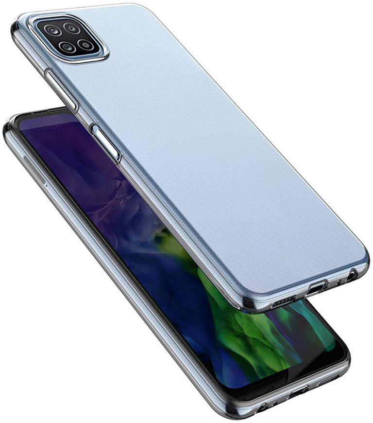 Samsung Galaxy A22 5G Hoesje Dun TPU Back Cover Transparant afbeelding 2