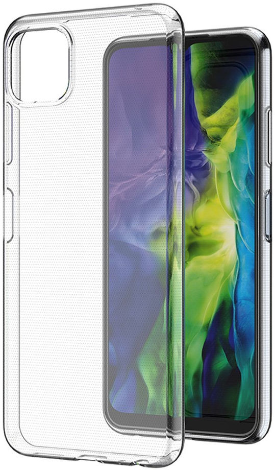 Samsung Galaxy A22 5G Hoesje Dun TPU Back Cover Transparant afbeelding 1