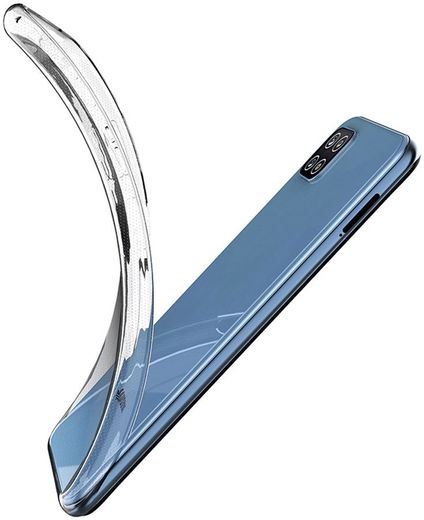 Samsung Galaxy A22 5G Hoesje Dun TPU Back Cover Transparant afbeelding 3