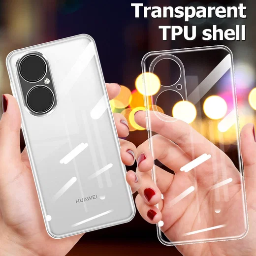 Huawei P50 Hoesje Dun TPU Back Cover Transparant afbeelding 11