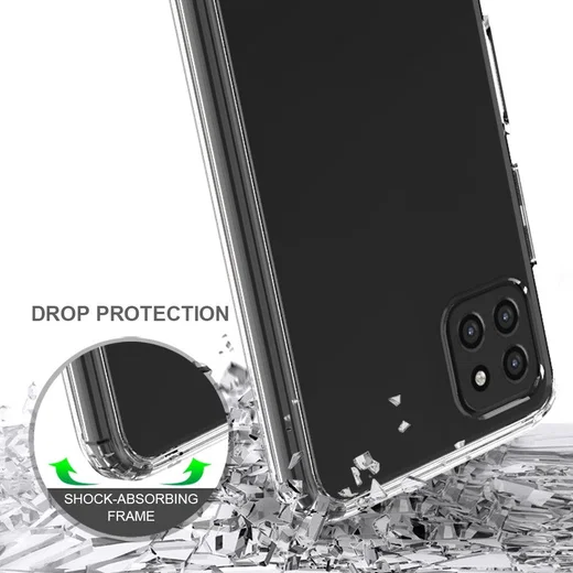 Samsung Galaxy A22 5G Hoesje Schokbestendig Transparant afbeelding 4