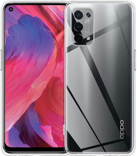 Oppo A74 5G Hoesje Schokbestendig TPU Back Cover Transparant afbeelding 1
