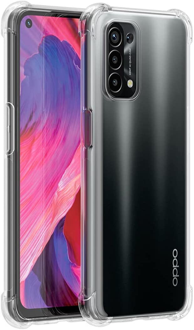 Oppo A74 5G Hoesje Schokbestendig TPU Back Cover Transparant afbeelding 4