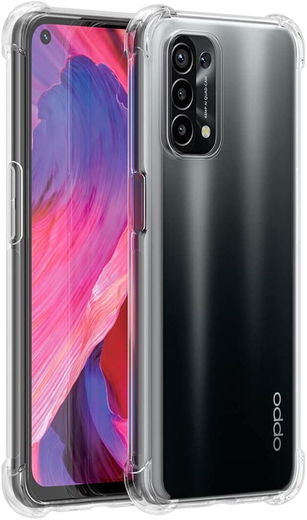 Oppo A74 5G Hoesje Schokbestendig TPU Back Cover Transparant afbeelding 4