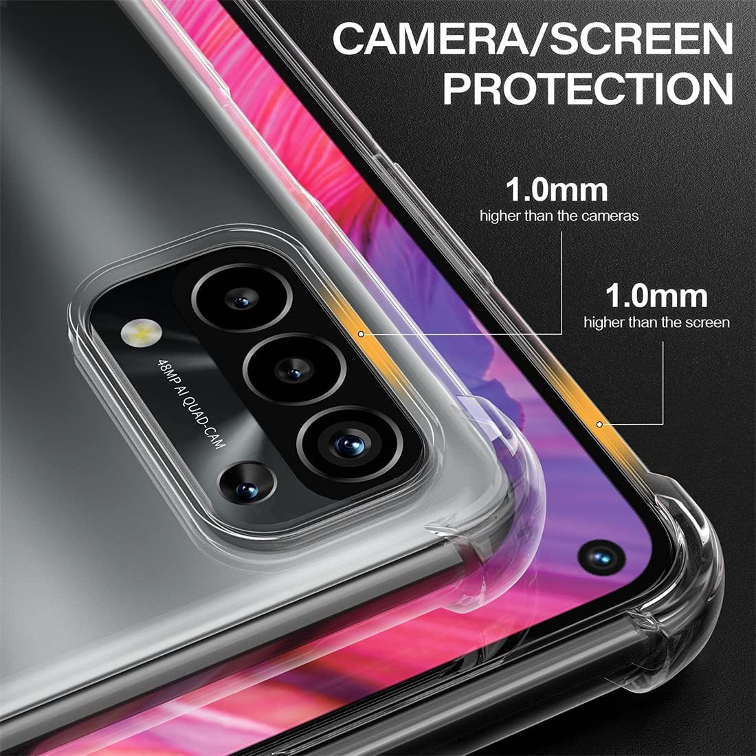 Oppo A74 5G Hoesje Schokbestendig TPU Back Cover Transparant afbeelding 5