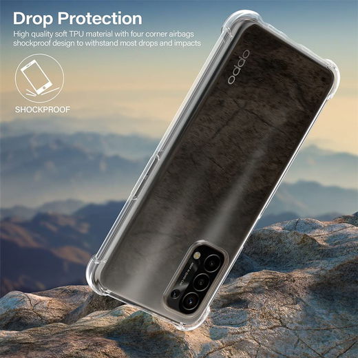 Oppo A74 5G Hoesje Schokbestendig TPU Back Cover Transparant afbeelding 9