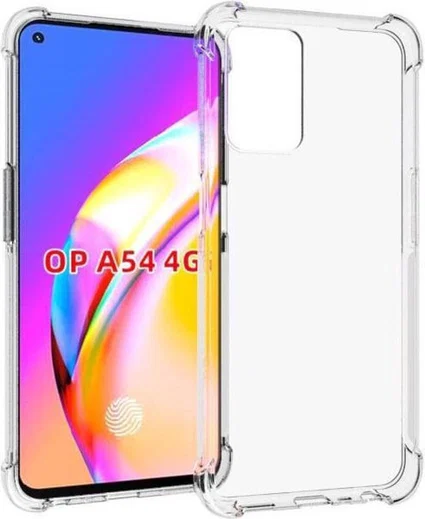 Oppo A54 5G Hoesje Schokbestendig en Dun TPU Transparant afbeelding 1