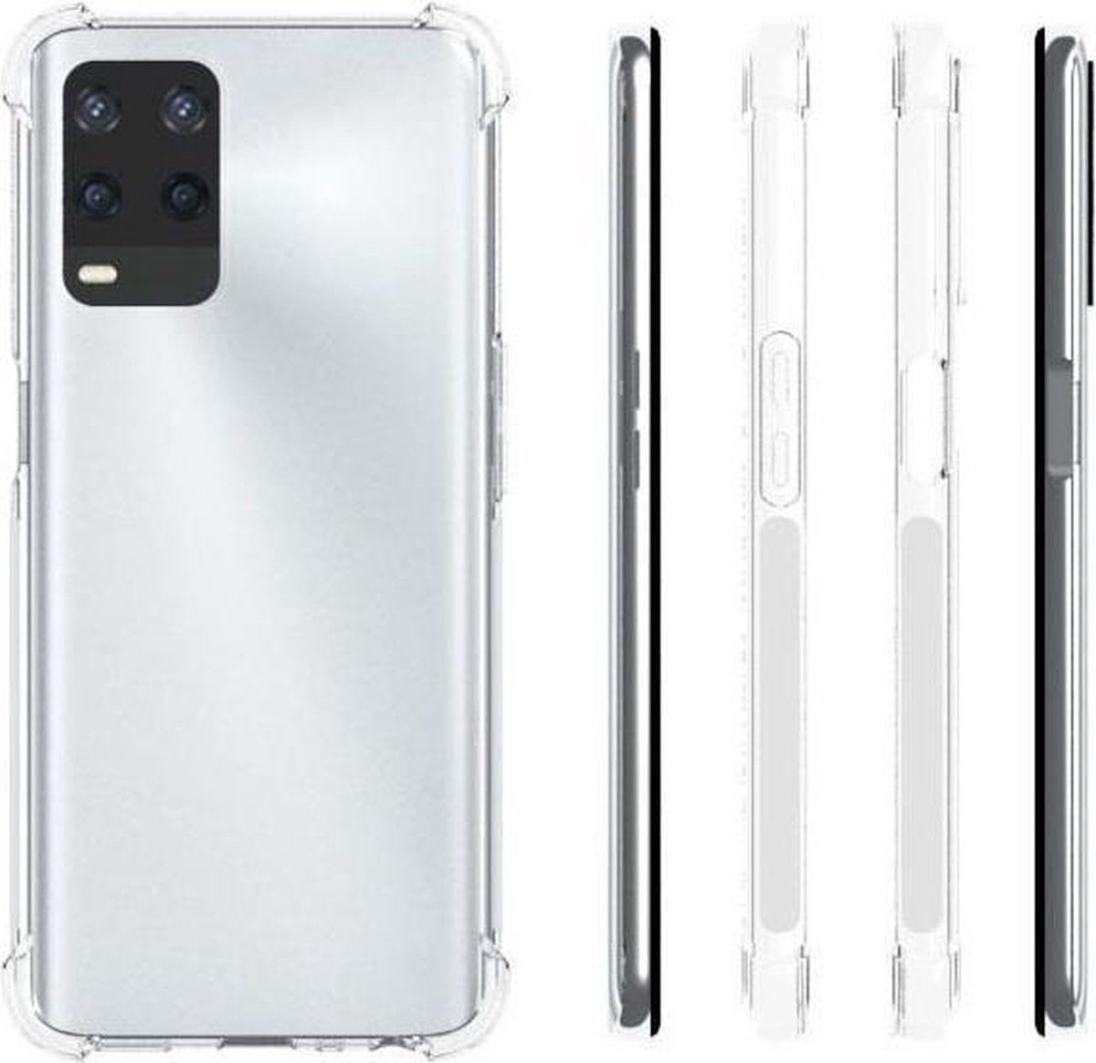 Oppo A54 5G Hoesje Schokbestendig en Dun TPU Transparant afbeelding 7