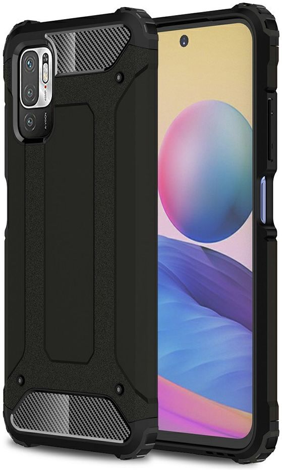 Xiaomi Redmi Note 10 5G / Poco M3 Pro Hoesje Hybride Shock Proof Zwart afbeelding 1