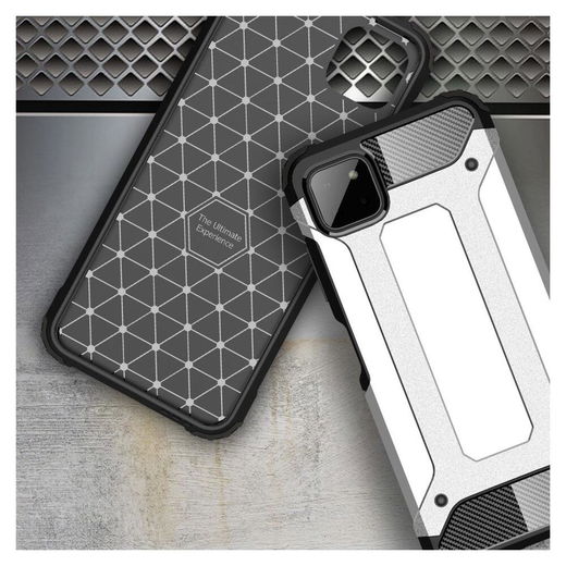 Samsung Galaxy A22 5G Hoesje Shock Proof Hybride Back Cover Zwart afbeelding 6