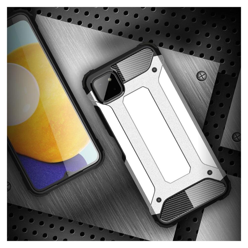 Samsung Galaxy A22 5G Hoesje Shock Proof Hybride Back Cover Zwart afbeelding 7