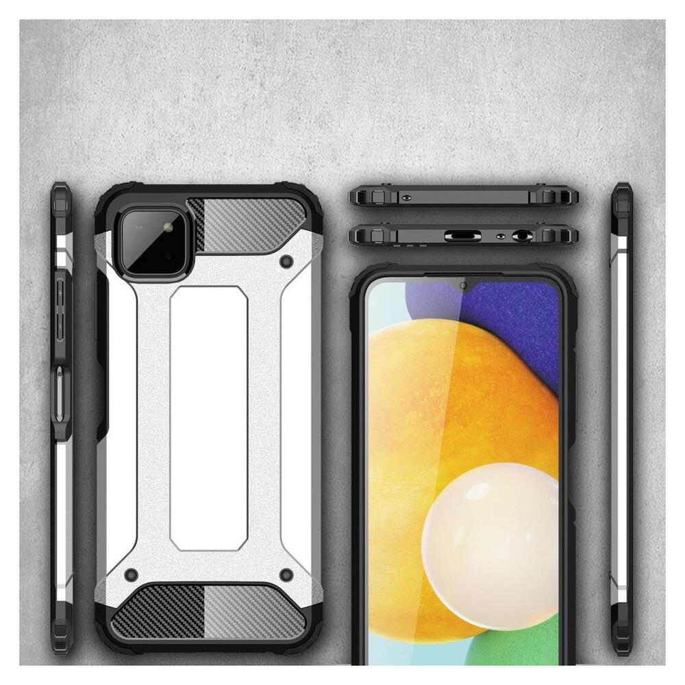 Samsung Galaxy A22 5G Hoesje Shock Proof Hybride Back Cover Zwart afbeelding 8