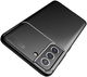 Samsung Galaxy S21 FE Hoesje Siliconen Carbon TPU Back Cover Zwart afbeelding 12