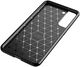Samsung Galaxy S21 FE Hoesje Siliconen Carbon TPU Back Cover Zwart afbeelding 9