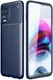 Motorola Moto G100 Hoesje Siliconen Carbon TPU Back Cover Blauw afbeelding 6
