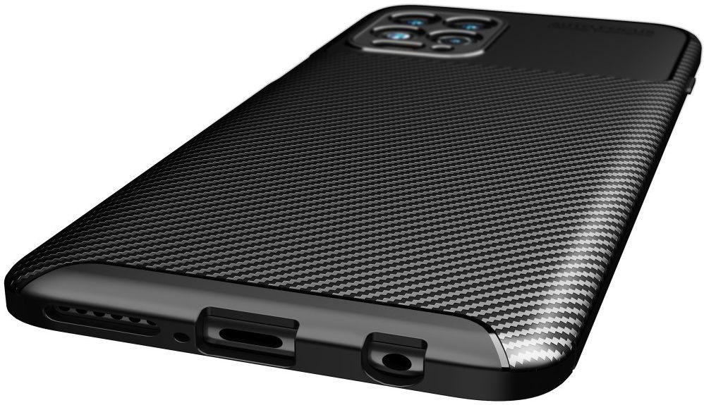 Motorola Moto G100 Hoesje Siliconen Carbon TPU Back Cover Blauw afbeelding 7