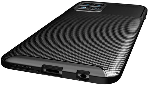 Motorola Moto G100 Hoesje Siliconen Carbon TPU Back Cover Blauw afbeelding 7