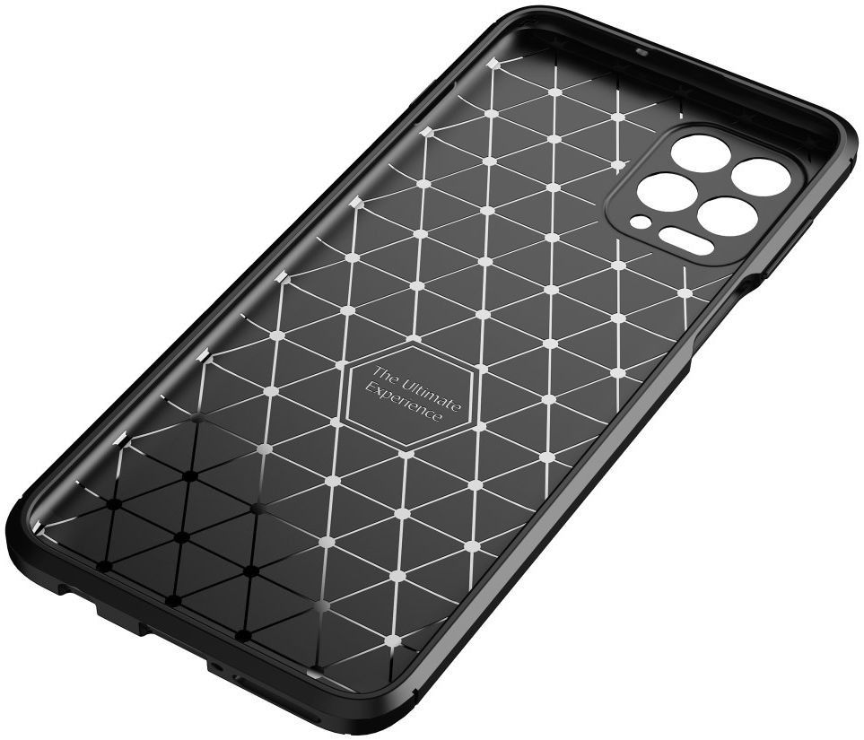 Motorola Moto G100 Hoesje Siliconen Carbon TPU Back Cover Blauw afbeelding 8