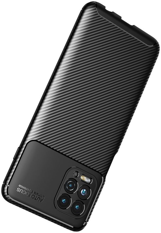 Motorola Moto G100 Hoesje Siliconen Carbon TPU Back Cover Blauw afbeelding 9