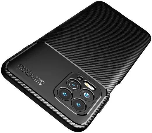 Motorola Moto G100 Hoesje Siliconen Carbon TPU Back Cover Blauw afbeelding 10