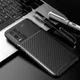 Oppo A54 5G Siliconen Carbon Shock Proof Hoesje Back Cover Zwart afbeelding 12