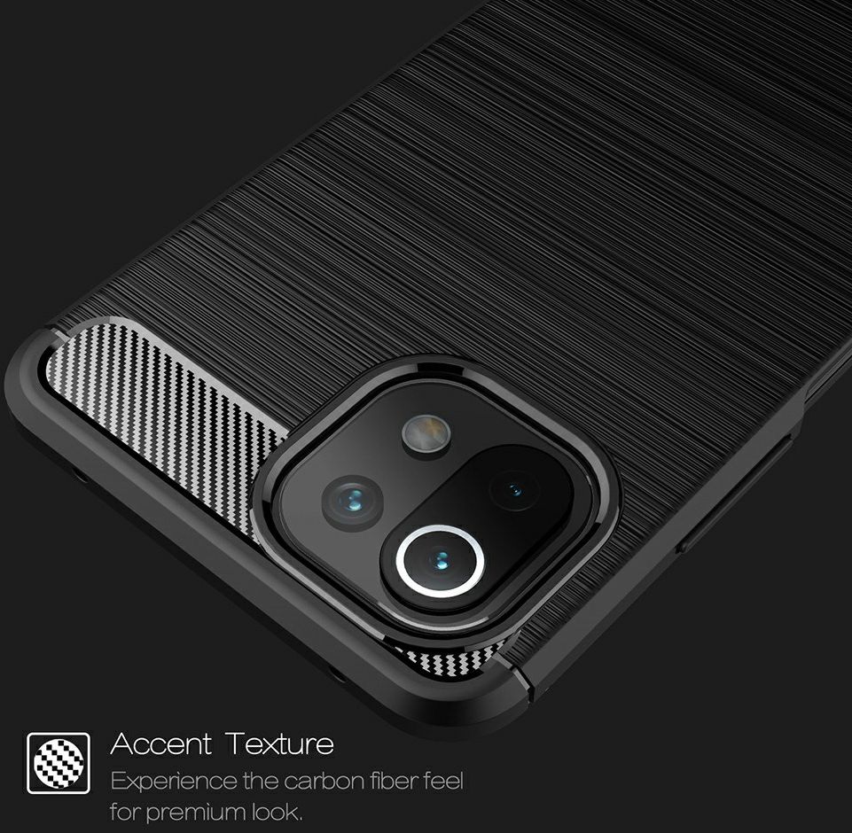 Xiaomi Mi 11 Lite 4G / 5G Hoesje Geborsteld TPU Back Cover Zwart afbeelding 8
