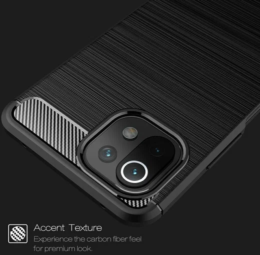 Xiaomi Mi 11 Lite 4G / 5G Hoesje Geborsteld TPU Back Cover Zwart afbeelding 8