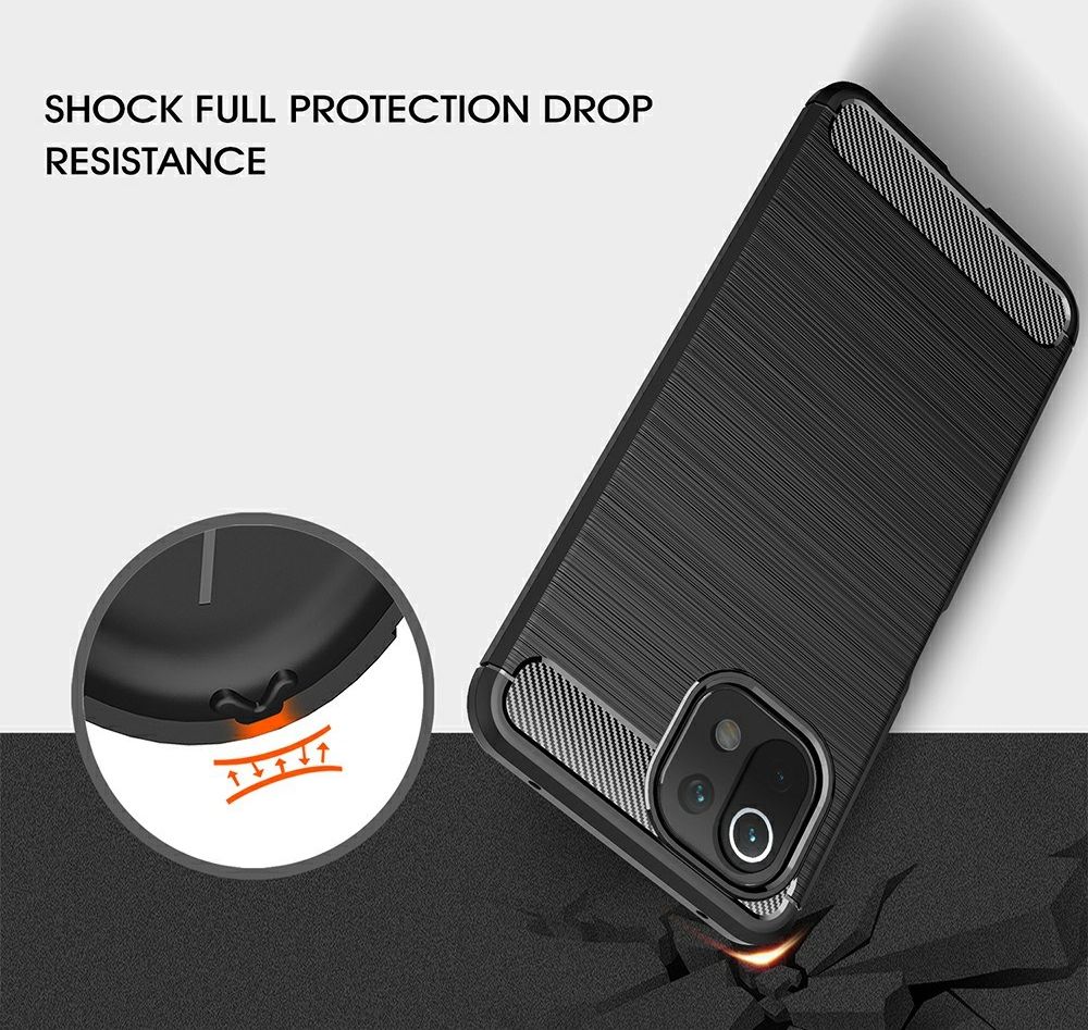 Xiaomi Mi 11 Lite 4G / 5G Hoesje Geborsteld TPU Back Cover Zwart afbeelding 10