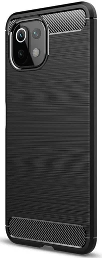 Xiaomi Mi 11 Lite 4G / 5G Hoesje Geborsteld TPU Back Cover Zwart afbeelding 1