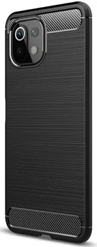Xiaomi Mi 11 Lite 4G / 5G Hoesje Geborsteld TPU Back Cover Zwart