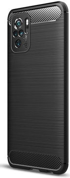 Xiaomi Redmi Poco M5s / Note 10(S) Hoesje Geborsteld TPU Back Cover Zwart