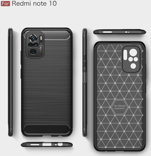 Xiaomi Redmi Poco M5s / Note 10(S) Hoesje Geborsteld TPU Back Cover Zwart afbeelding 9