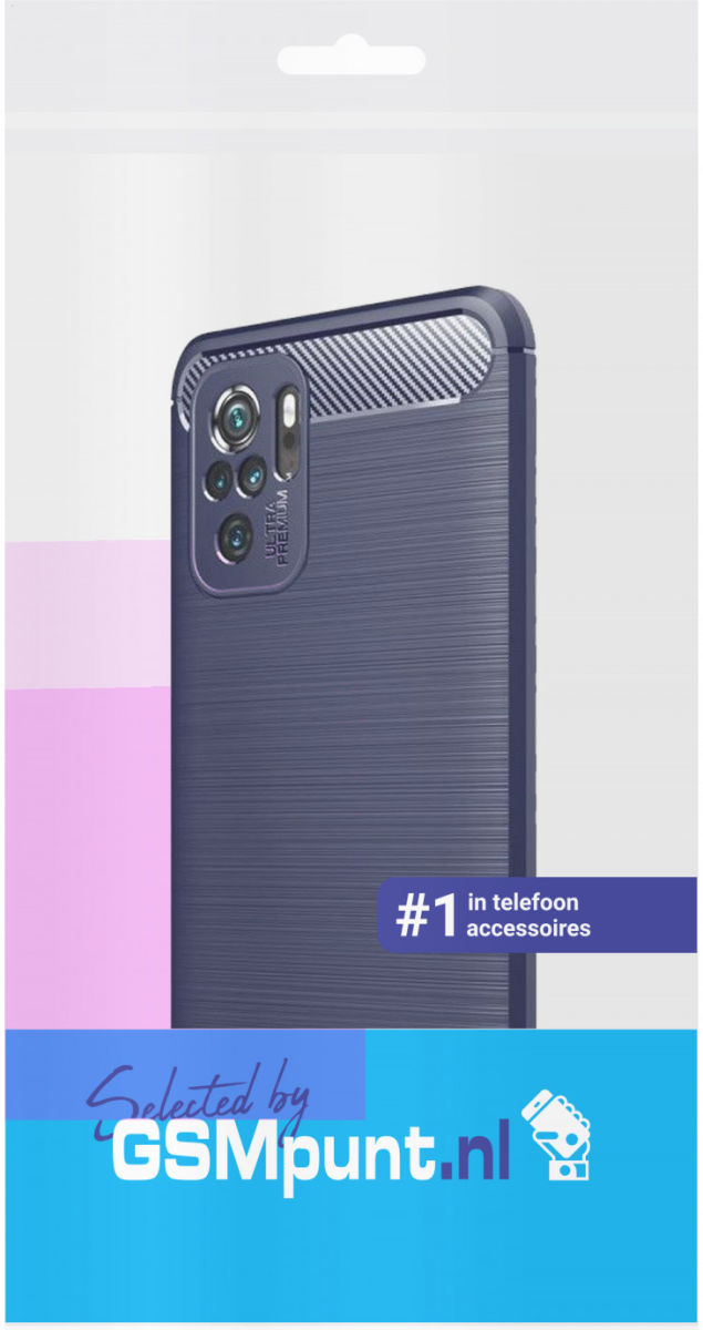 Xiaomi Redmi Note 10 / 10S Hoesje Geborsteld TPU Back Cover Blauw afbeelding 2