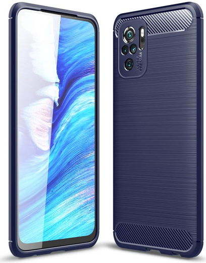 Xiaomi Redmi Note 10 / 10S Hoesje Geborsteld TPU Back Cover Blauw afbeelding 5
