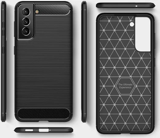 Samsung Galaxy S21 FE Hoesje Geborsteld TPU Flexibele Back Cover Zwart afbeelding 16