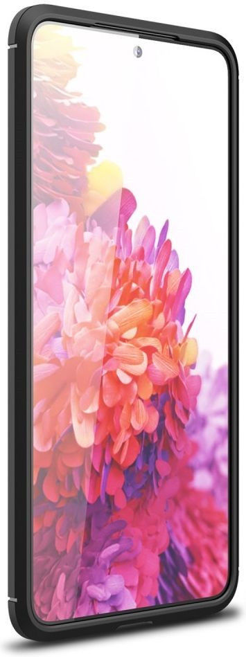 Samsung Galaxy S21 FE Hoesje Geborsteld TPU Flexibele Back Cover Zwart afbeelding 5