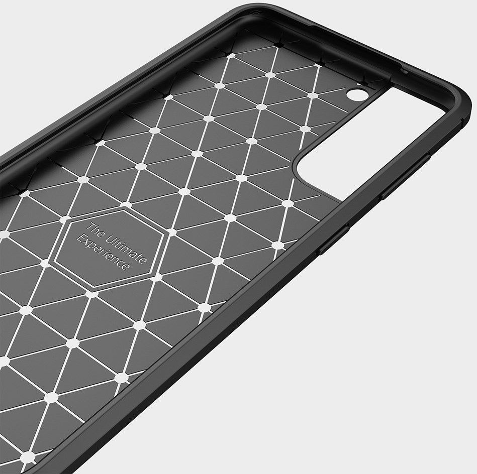 Samsung Galaxy S21 FE Hoesje Geborsteld TPU Flexibele Back Cover Zwart afbeelding 12
