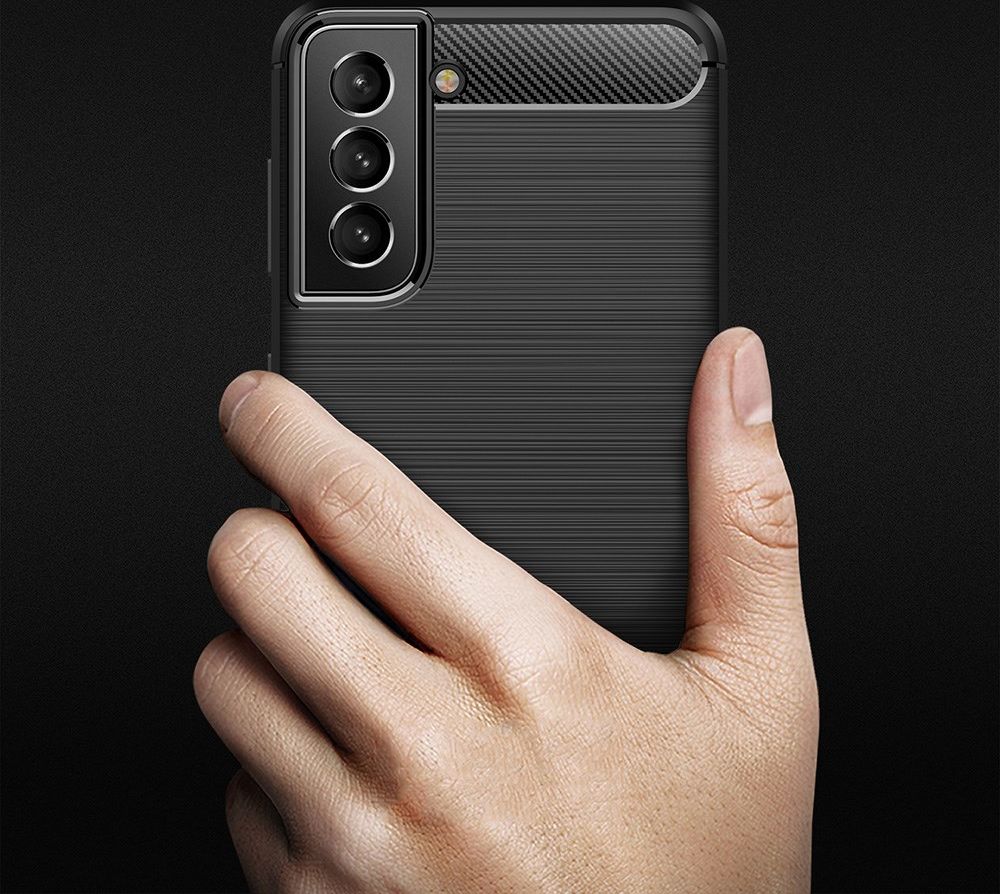 Samsung Galaxy S21 FE Hoesje Geborsteld TPU Flexibele Back Cover Zwart afbeelding 15