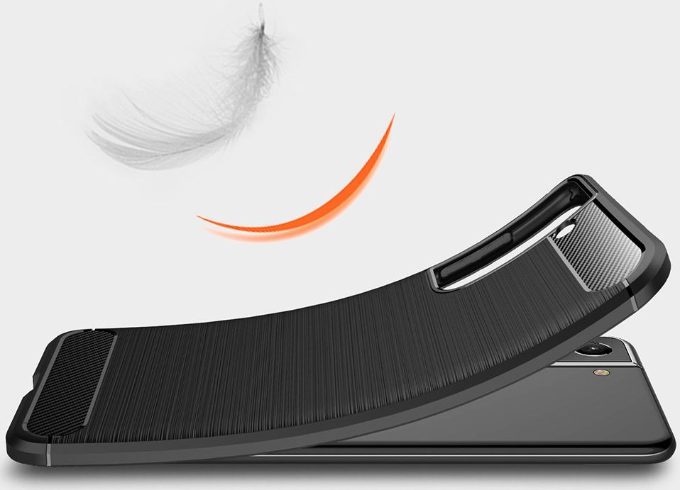 Samsung Galaxy S21 FE Hoesje Geborsteld TPU Flexibele Back Cover Blauw afbeelding 9